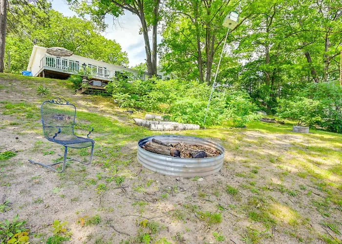 Waterfront Gladwin Home W/ Deck + Fire Pit!