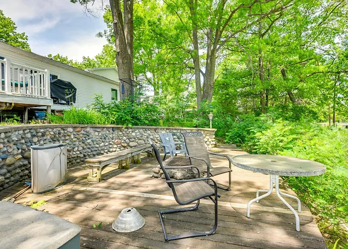 Waterfront Gladwin Home W/ Deck + Fire Pit!